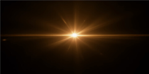 Abstract background with glowing blue light rays, a bright flash of energy in the dark night sky