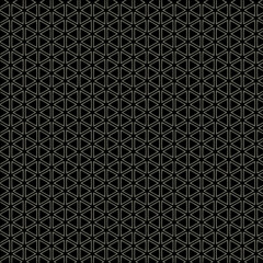 Luxury and royal background featuring white geometric pattern of hexagons and triangles with fine gold outlines—exudes elegance, symmetry, and finesse.
