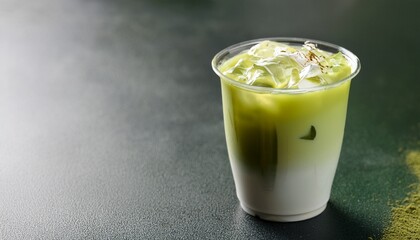 ice green tea with milk iced matcha green tea