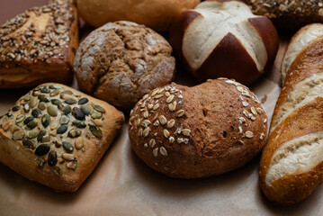 Different types of German buns