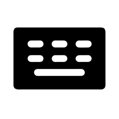 Obraz premium Keyboard Vector Icon Minimalist Design for Digital Interfaces and Applications