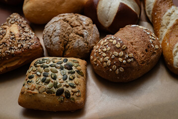 Different types of German buns