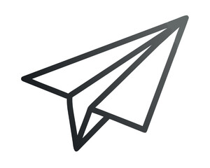 Paper Airplane Icon - Send Messages, Ideas, Travel, Success, Innovation and Simple Design