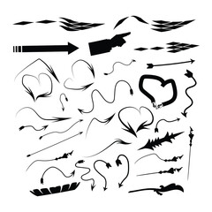 Naklejka premium Hand Drawn Arrow Icons | Doodle Arrows Vector, Vector Arrows | Hand-Drawn, Doodle, Sketch Style