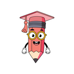 Funny Pencil Character vector