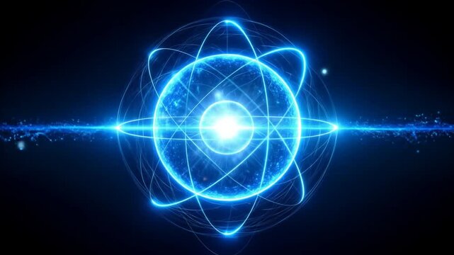 Quantum physics and quantum entanglement, 3d rendering. 4k video