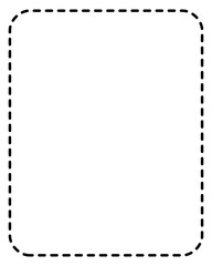 Vertical dashed frame with rounded corners