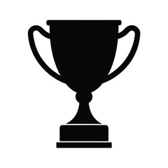 Simple Black Silhouette of a Trophy