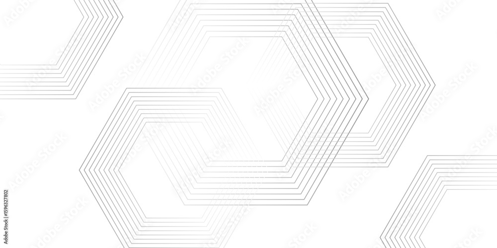 Poster abstract gradient background with hexagons shape stock line texture and seamless pattern. modern pat