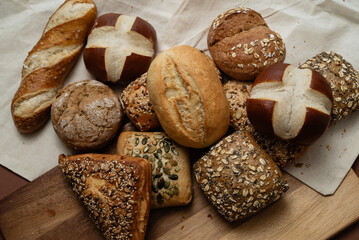 Different types of German buns