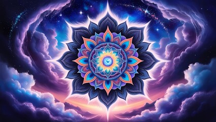 Sky Mandala. AI generation