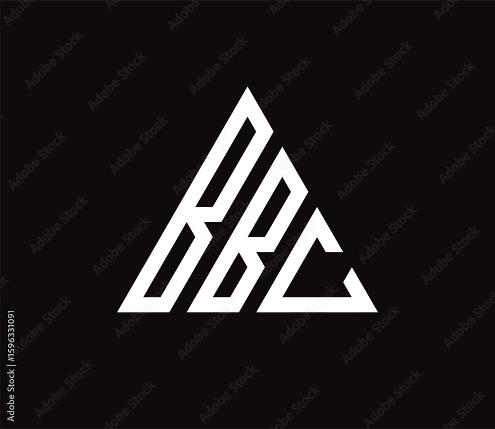 Fototapete modern geometric logo design featuring stylized white letters 