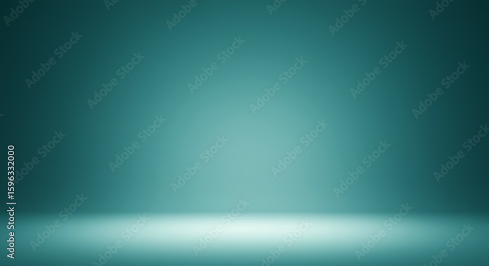Poster soft teal gradient background with light for product showcase