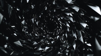 Abstract Black Geometric Shapes Pattern