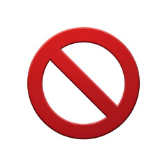 Red forbidden sign icon vector