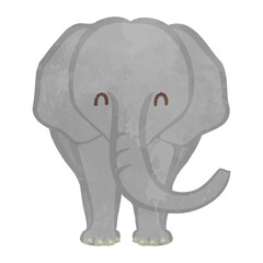 Illustration of a cute smiling elephant
