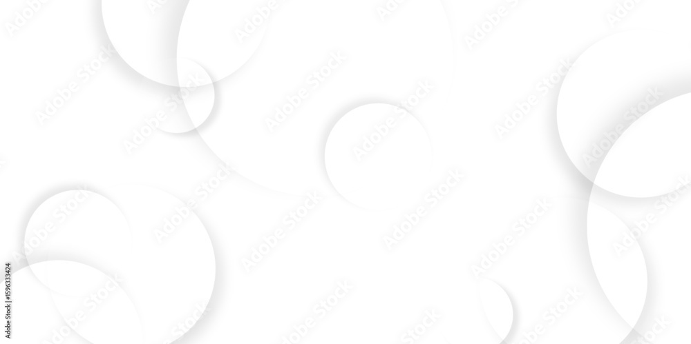 Poster abstract background with circle white abstract geometric background with soft light white paper circ