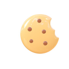 3D Cute Chocolate Chip Cookie , 3D Cute Bakery Cookie 