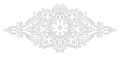Abstract vintage with coloring book mandala
