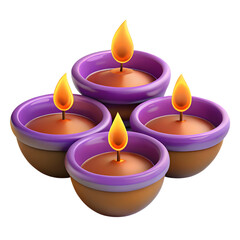 diwali diya isolated on a white background