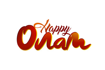 Happy Onam typography or lettering