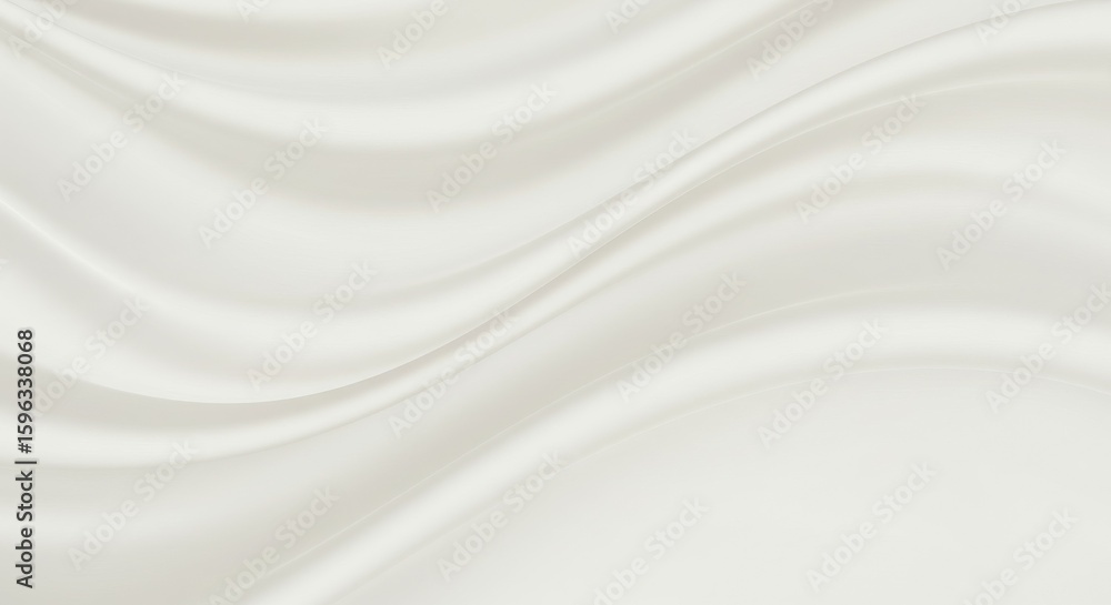 Poster smooth silk fabric flowing in soft waves background