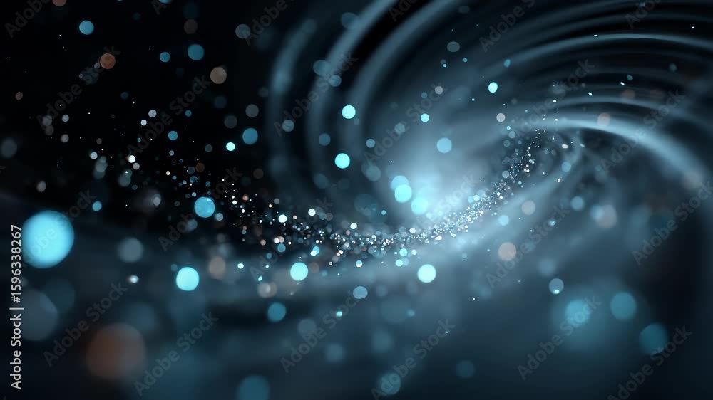 Aufkleber tech-inspired digital particle light flow dynamic background
