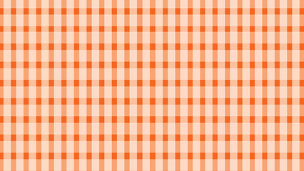 Simple Minimalist Seamless Hand-drawn Orange Tartan Gingham Checkered Grids Lines Pattern for Wallpaper and Background