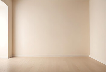 Light beige empty room with soft shadows