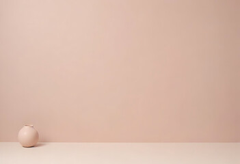 Minimal soft beige background with table surface