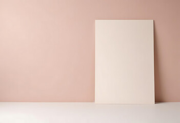 Minimal soft beige background with table surface