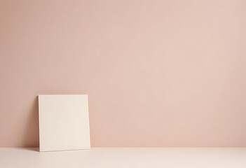 Minimal soft beige background with table surface