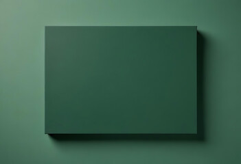 Minimal dark green canvas on green wall background