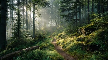 Obraz premium morning in the forest