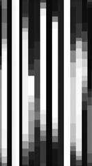 Obraz premium Abstract black and white vertical striped pattern with varying widths and shades creating a modern geometric design suitable for contemporary backgrounds