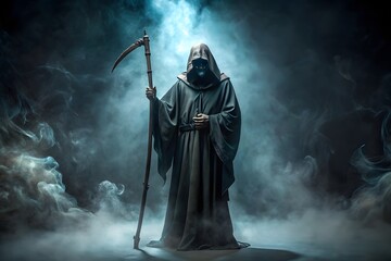 Obraz premium Spooky halloween celebration with jack o lanterns ghosts and bats