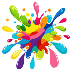 abstract colorful splashes