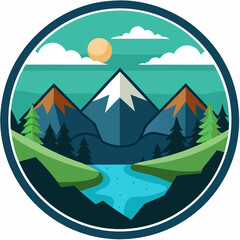 landscape with mountains