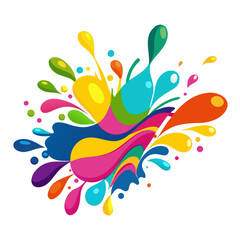 abstract colorful background with splashes