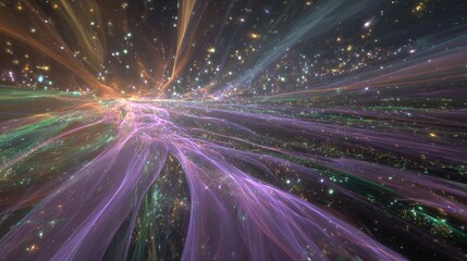 Abstract Colorful Space Explosion