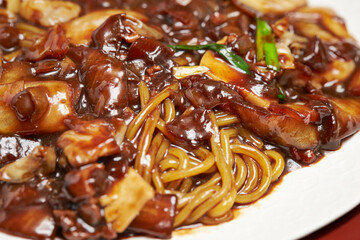 jajangmyeon, black bean sauce noodles