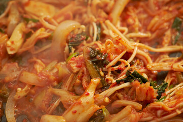 Spicy Kimchi Stir-fry with Vegetables