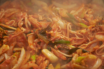 Spicy Kimchi Stir-fry with Vegetables
