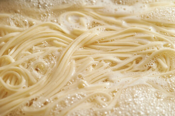 noodles boiled in a pot