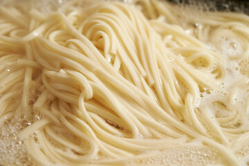 noodles boiled in a pot