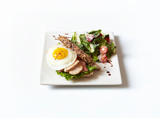 Sandwich with salad on a plate