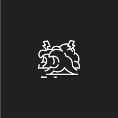 Storm icon logo flat vector design
