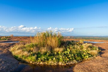 Panoramic View of Enchanted Rock State Natural Area, Texas, USA