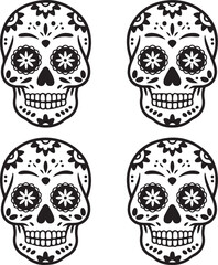 Ornate Sugar Skull Vector Art

Decorative Día de los Muertos Skull Design

Colorful Calavera Skull Illustration

Floral Sugar Skull Silhouette

Traditional Mexican Skull Festival Graphic