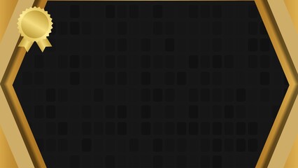 Abstract Gold and Black Certificate Frame Template for Awards and Recognition